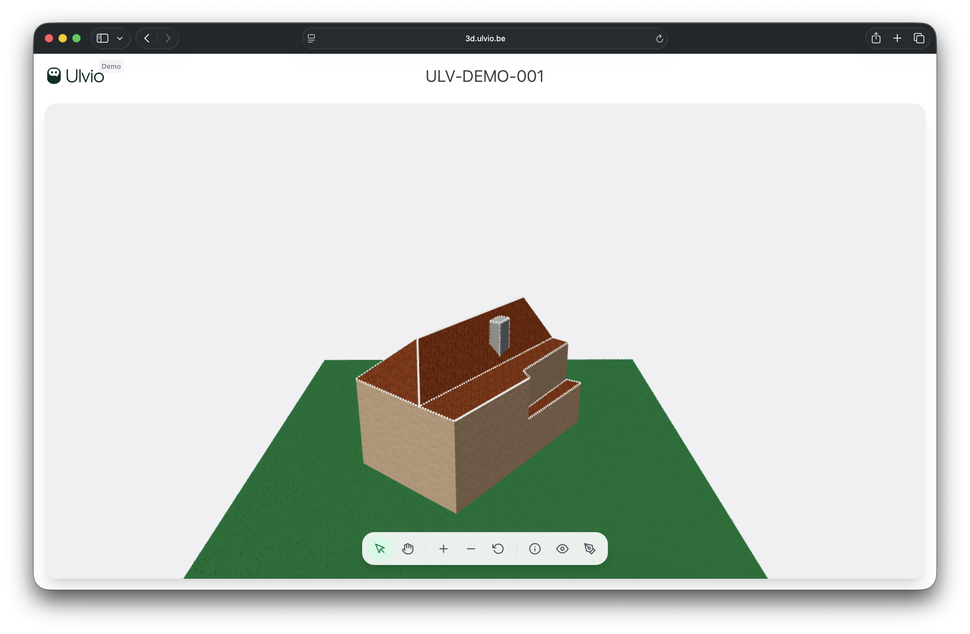 De 3D-dakviewer met een volledig gestylede woning.